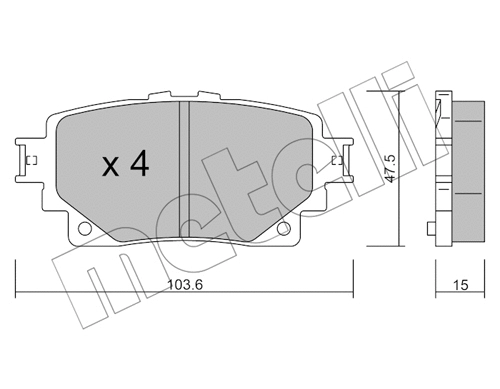 22-1229-0 METELLI Комплект тормозных колодок, дисковый тормоз (фото 1)