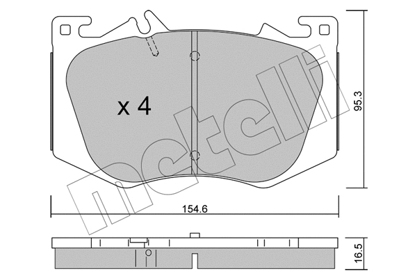 22-1269-0 METELLI Комплект тормозных колодок, дисковый тормоз (фото 1)