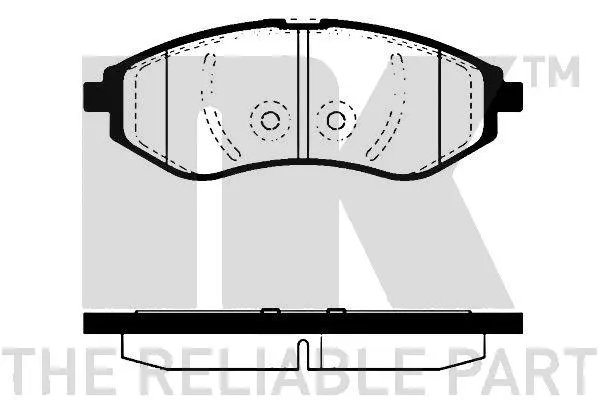 225007 NK Комплект тормозных колодок, дисковый тормоз (фото 1)