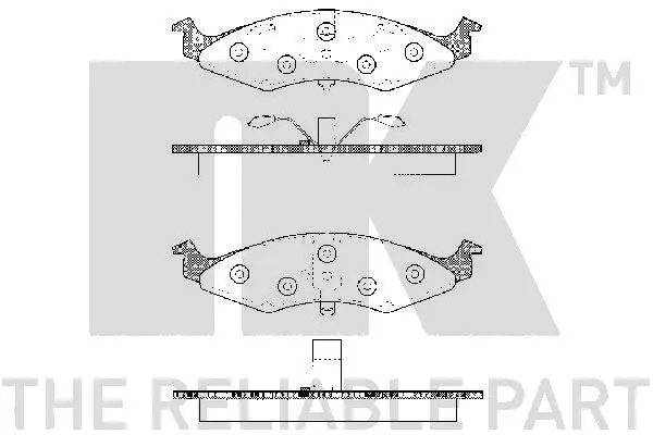 229313 NK Комплект тормозных колодок, дисковый тормоз (фото 1)