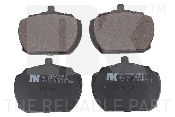 229922 NK Комплект тормозных колодок, дисковый тормоз (фото 1)