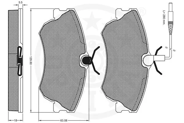 10181 OPTIMAL Комплект тормозных колодок, дисковый тормоз (фото 3)