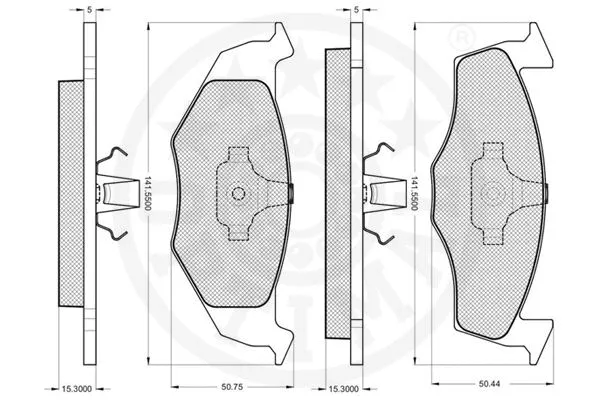 10188 OPTIMAL Комплект тормозных колодок, дисковый тормоз (фото 3)