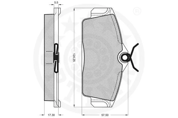 10337 OPTIMAL Комплект тормозных колодок, дисковый тормоз (фото 2)