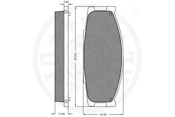 12028 OPTIMAL Комплект тормозных колодок, дисковый тормоз (фото 3)