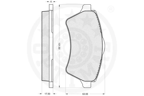82200 OPTIMAL Комплект тормозных колодок, дисковый тормоз (фото 2)