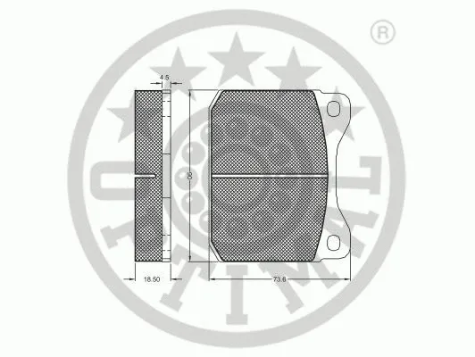 9143 OPTIMAL Комплект тормозных колодок, дисковый тормоз (фото 2)