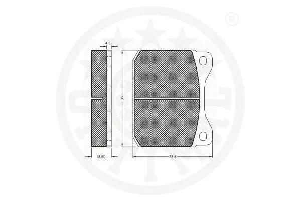 9143/18,5 OPTIMAL Комплект тормозных колодок, дисковый тормоз (фото 2)