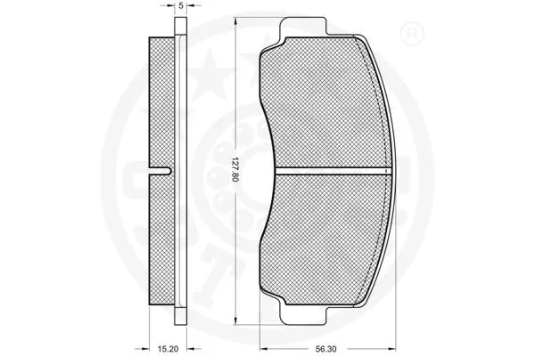 9187 OPTIMAL Комплект тормозных колодок, дисковый тормоз (фото 3)