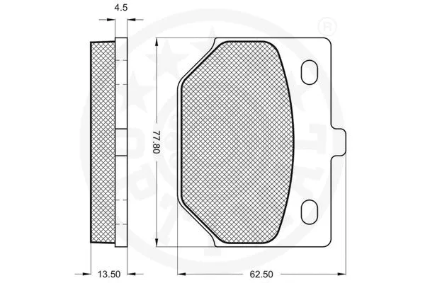 9221 OPTIMAL Комплект тормозных колодок, дисковый тормоз (фото 3)