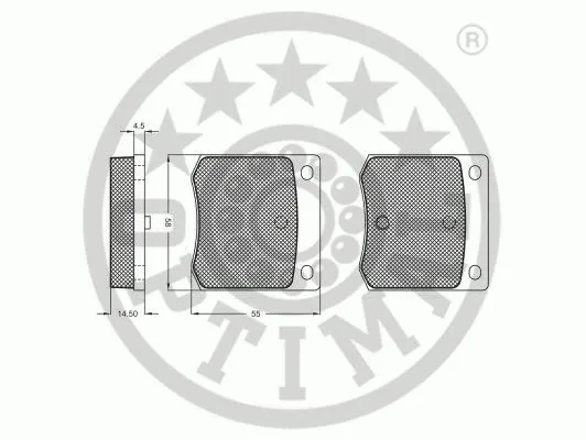 9236 OPTIMAL Комплект тормозных колодок, дисковый тормоз (фото 1)