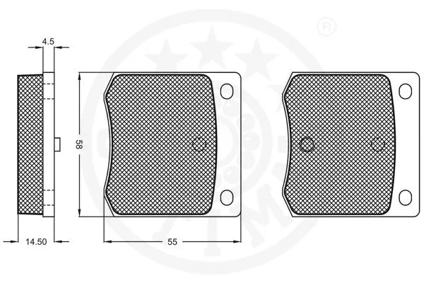 9236 OPTIMAL Комплект тормозных колодок, дисковый тормоз (фото 2)