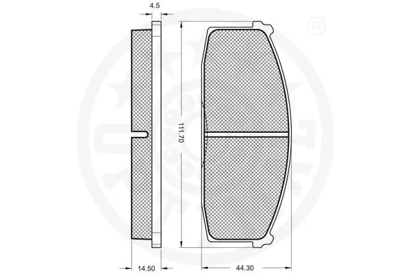9237 OPTIMAL Комплект тормозных колодок, дисковый тормоз (фото 3)