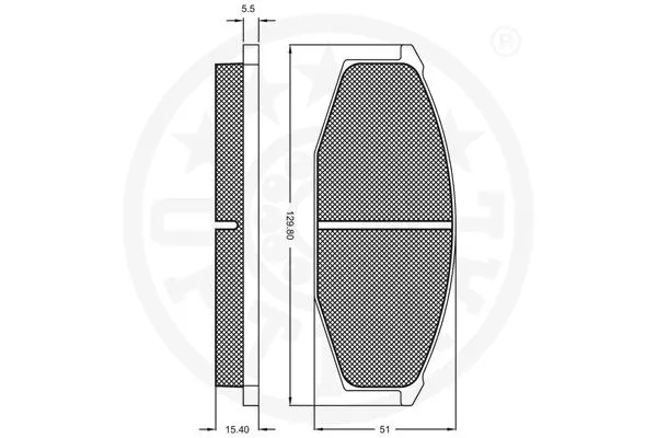 9243 OPTIMAL Комплект тормозных колодок, дисковый тормоз (фото 3)