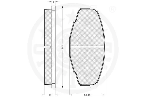 9269 OPTIMAL Комплект тормозных колодок, дисковый тормоз (фото 2)