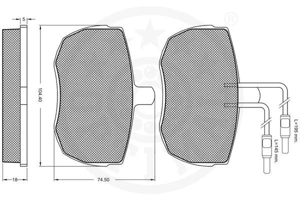 9353 OPTIMAL Комплект тормозных колодок, дисковый тормоз (фото 3)