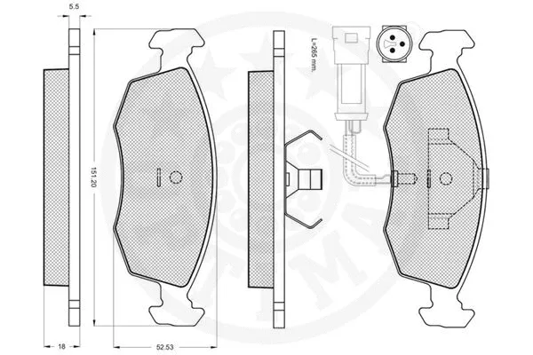 9357 OPTIMAL Комплект тормозных колодок, дисковый тормоз (фото 3)
