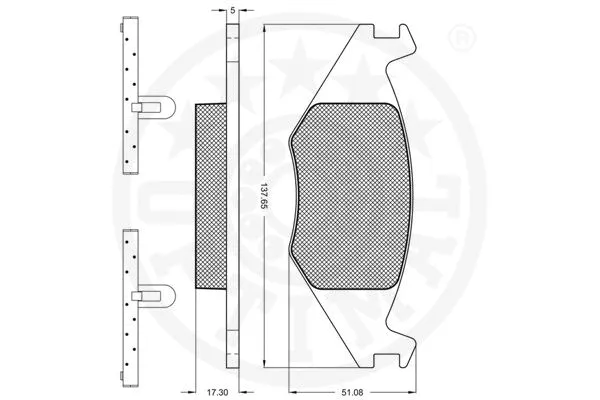 9363 OPTIMAL Комплект тормозных колодок, дисковый тормоз (фото 3)