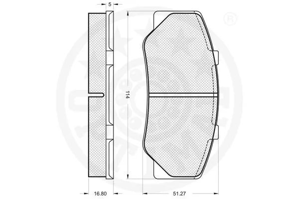 9368 OPTIMAL Комплект тормозных колодок, дисковый тормоз (фото 2)