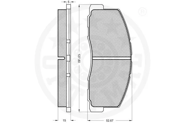 9387 OPTIMAL Комплект тормозных колодок, дисковый тормоз (фото 2)