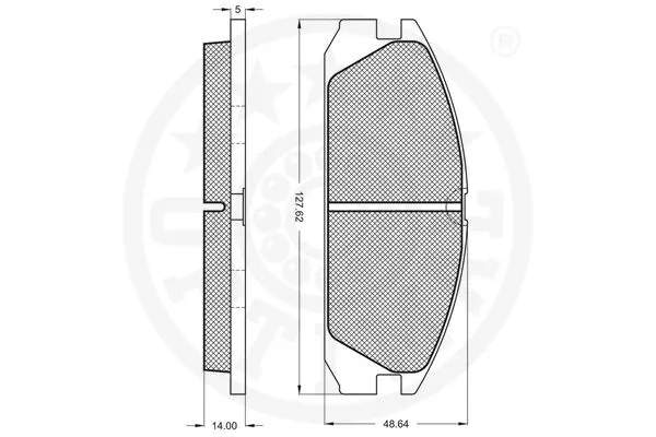 9515 OPTIMAL Комплект тормозных колодок, дисковый тормоз (фото 3)