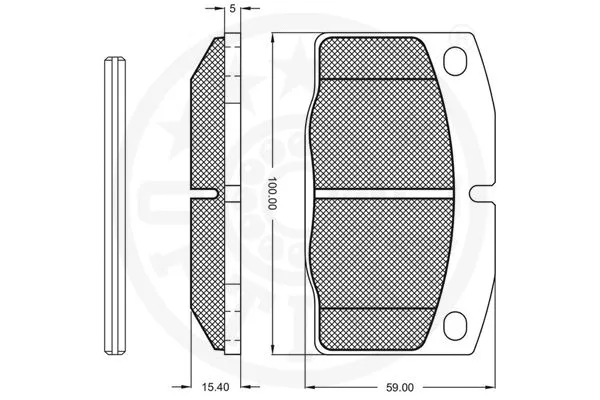 9524 OPTIMAL Комплект тормозных колодок, дисковый тормоз (фото 3)