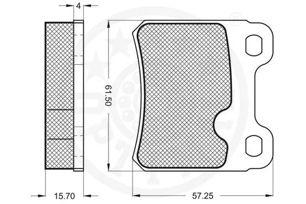 9589 OPTIMAL Комплект тормозных колодок, дисковый тормоз (фото 3)