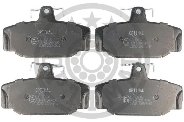 9601 OPTIMAL Комплект тормозных колодок, дисковый тормоз (фото 1)