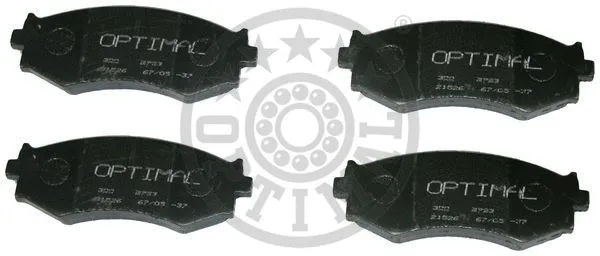 9723 OPTIMAL Комплект тормозных колодок, дисковый тормоз (фото 1)