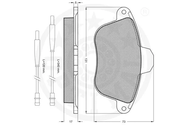 9783 OPTIMAL Комплект тормозных колодок, дисковый тормоз (фото 2)