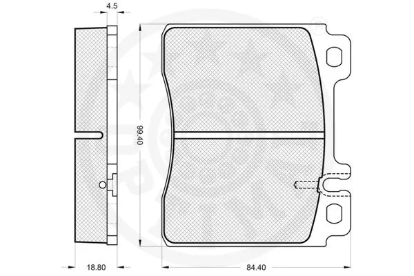 9817 OPTIMAL Комплект тормозных колодок, дисковый тормоз (фото 3)