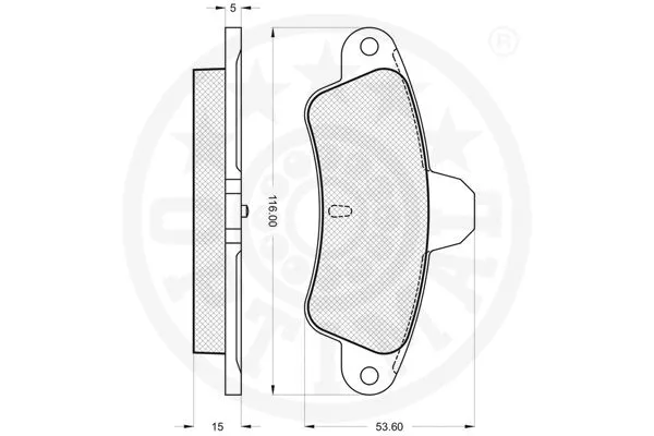 9940 OPTIMAL Комплект тормозных колодок, дисковый тормоз (фото 3)