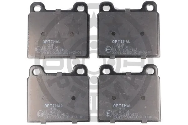 BP-02110 OPTIMAL Комплект тормозных колодок, дисковый тормоз (фото 1)