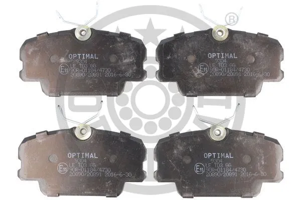 BP-09304 OPTIMAL Комплект тормозных колодок, дисковый тормоз (фото 1)