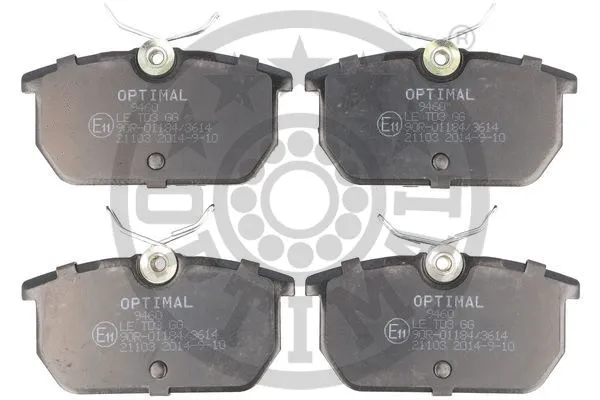 BP-09460 OPTIMAL Комплект тормозных колодок, дисковый тормоз (фото 1)