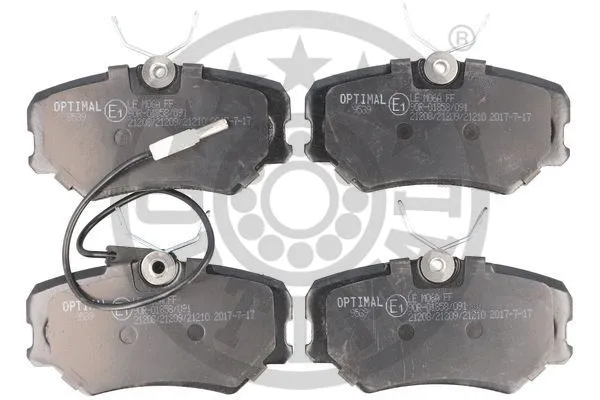 BP-09539 OPTIMAL Комплект тормозных колодок, дисковый тормоз (фото 1)