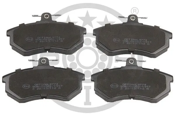 BP-09774 OPTIMAL Комплект тормозных колодок, дисковый тормоз (фото 1)