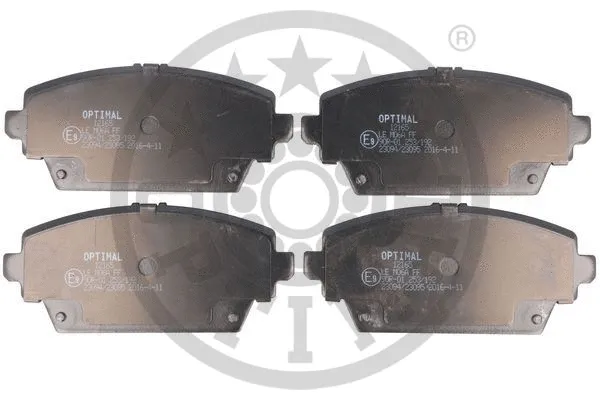 BP-12165 OPTIMAL Комплект тормозных колодок, дисковый тормоз (фото 1)