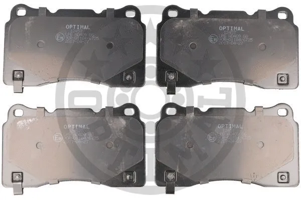BP-12457 OPTIMAL Комплект тормозных колодок, дисковый тормоз (фото 1)