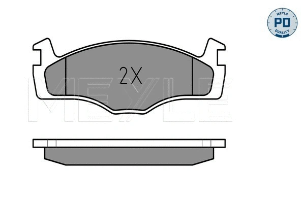 025 208 8717/PD MEYLE Комплект тормозных колодок, дисковый тормоз (фото 2)