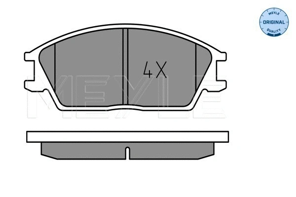 025 210 1214 MEYLE Комплект тормозных колодок, дисковый тормоз (фото 1)