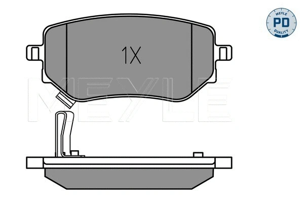 025 228 6118/PD MEYLE Комплект тормозных колодок, дисковый тормоз (фото 2)