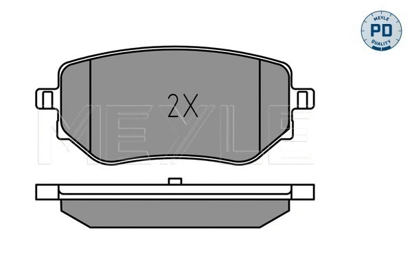 025 228 6118/PD MEYLE Комплект тормозных колодок, дисковый тормоз (фото 3)
