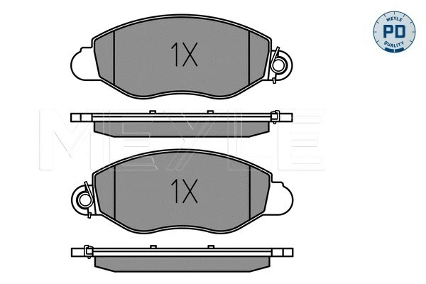 025 234 3418/PD MEYLE Комплект тормозных колодок, дисковый тормоз (фото 2)