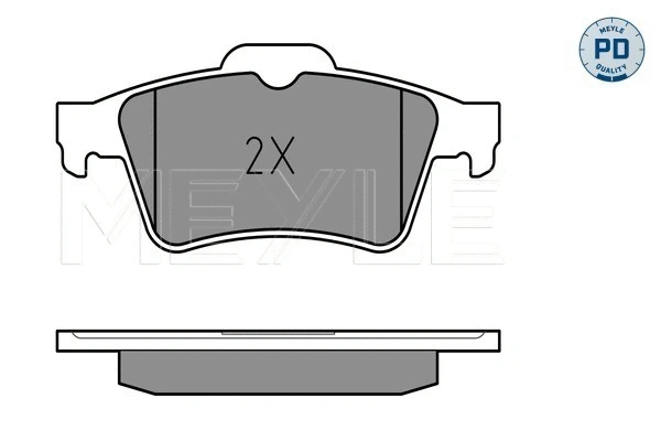 025 234 8216/PD MEYLE Комплект тормозных колодок, дисковый тормоз (фото 2)