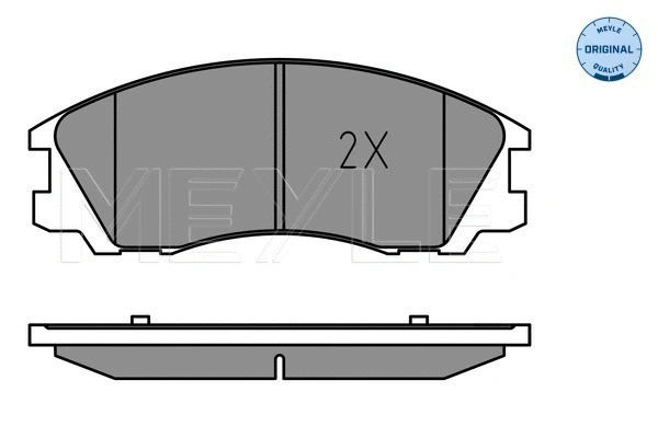 025 240 5916 MEYLE Комплект тормозных колодок, дисковый тормоз (фото 2)