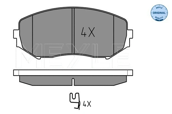 025 243 4617/W MEYLE Комплект тормозных колодок, дисковый тормоз (фото 1)