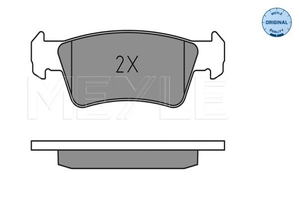 025 243 6819 MEYLE Комплект тормозных колодок, дисковый тормоз (фото 2)