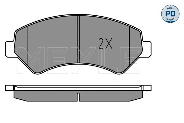 025 244 6619-1/PD MEYLE Комплект тормозных колодок, дисковый тормоз (фото 2)