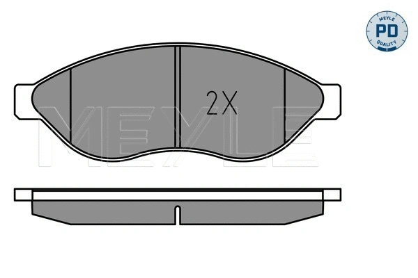 025 244 6819-2/PD MEYLE Комплект тормозных колодок, дисковый тормоз (фото 2)
